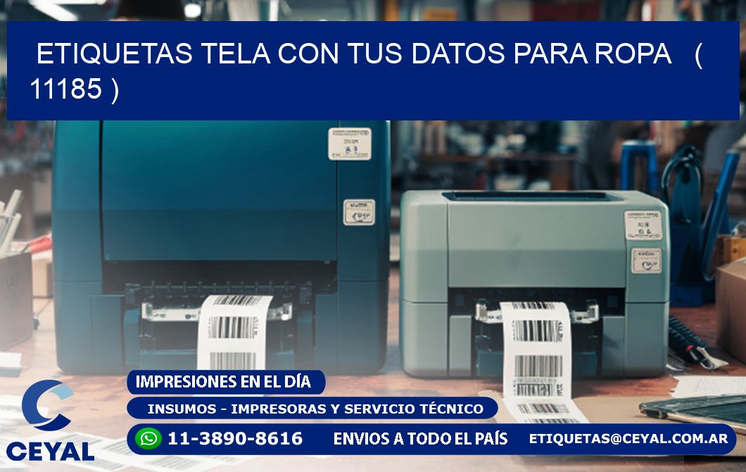 ETIQUETAS TELA CON TUS DATOS PARA ROPA   ( 11185 )