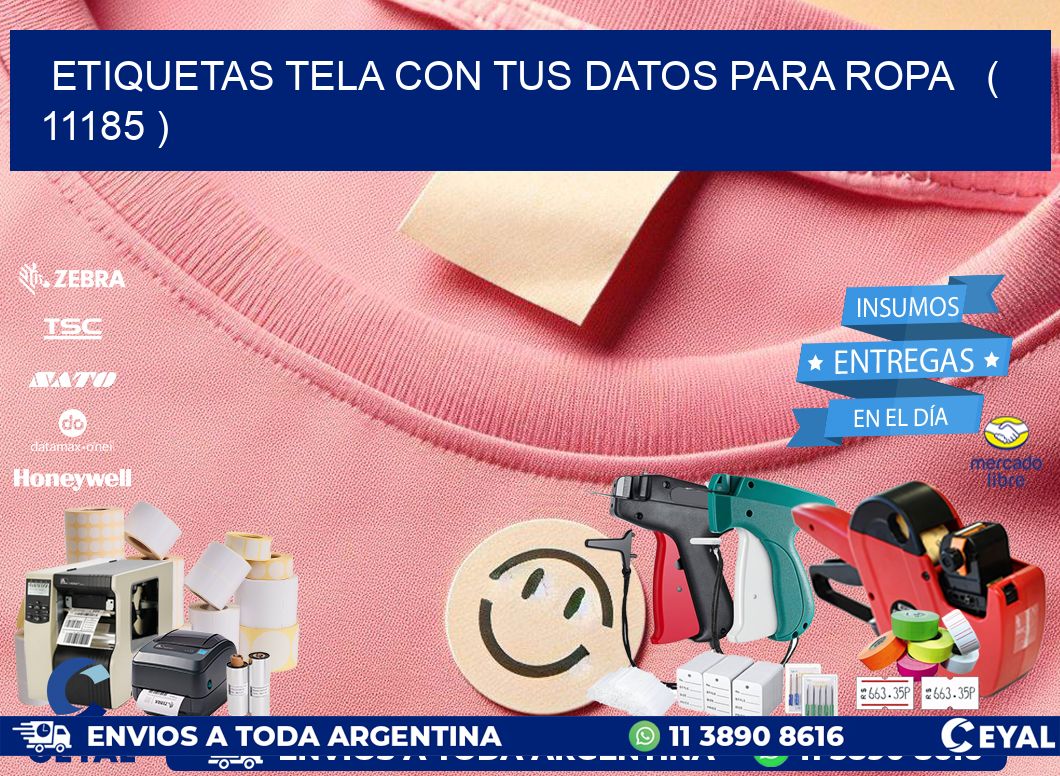 ETIQUETAS TELA CON TUS DATOS PARA ROPA   ( 11185 )