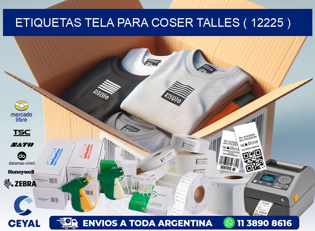ETIQUETAS TELA PARA COSER TALLES ( 12225 )
