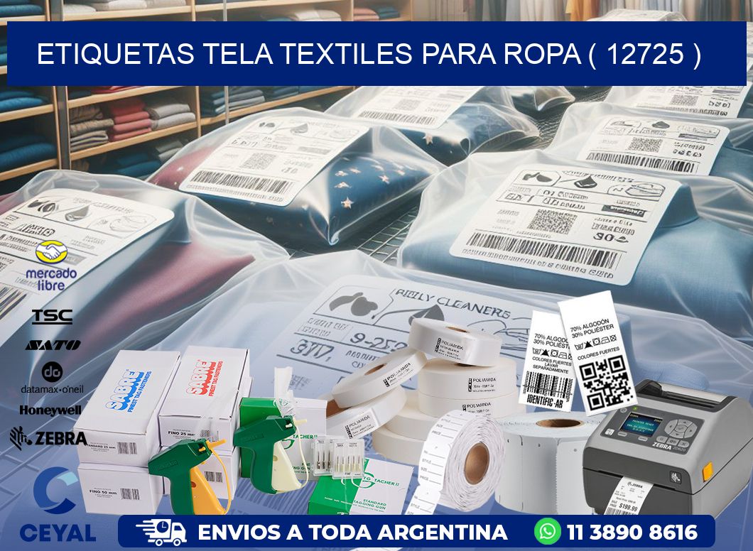 ETIQUETAS TELA TEXTILES PARA ROPA ( 12725 )