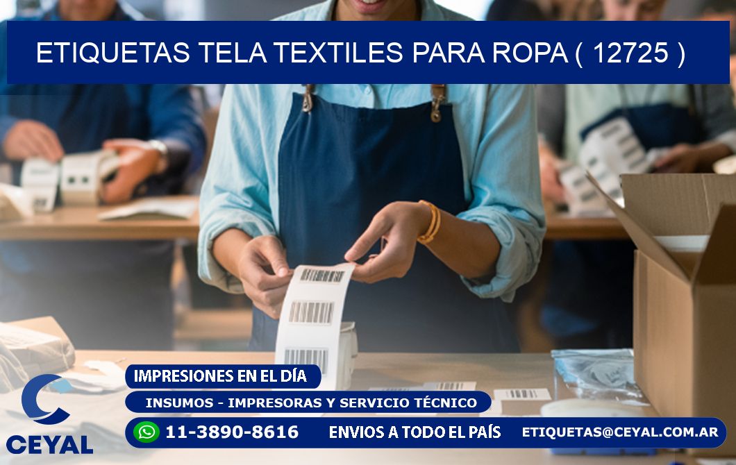 ETIQUETAS TELA TEXTILES PARA ROPA ( 12725 )