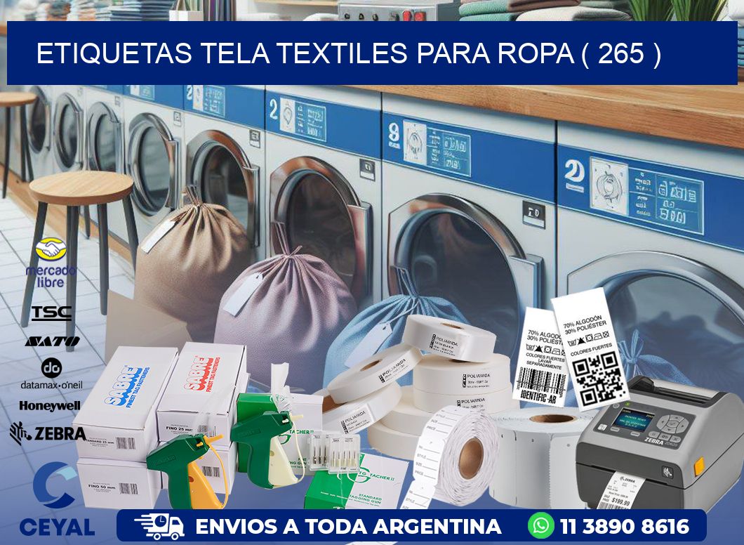 ETIQUETAS TELA TEXTILES PARA ROPA ( 265 )