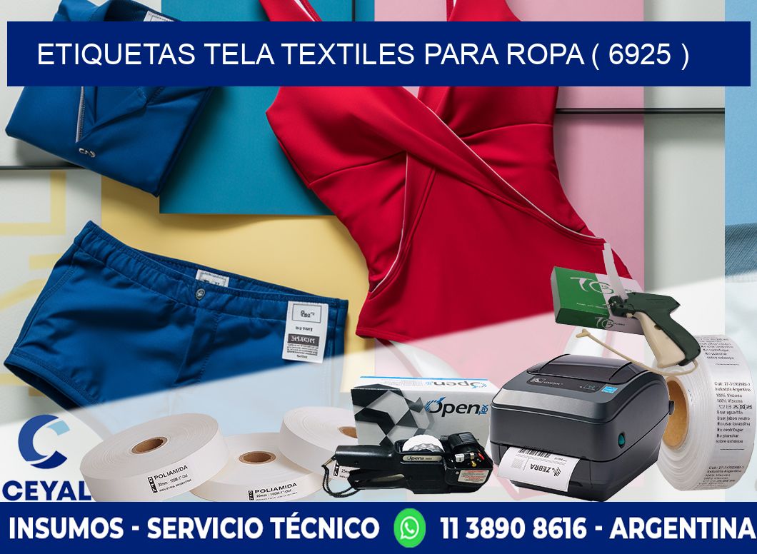 ETIQUETAS TELA TEXTILES PARA ROPA ( 6925 )