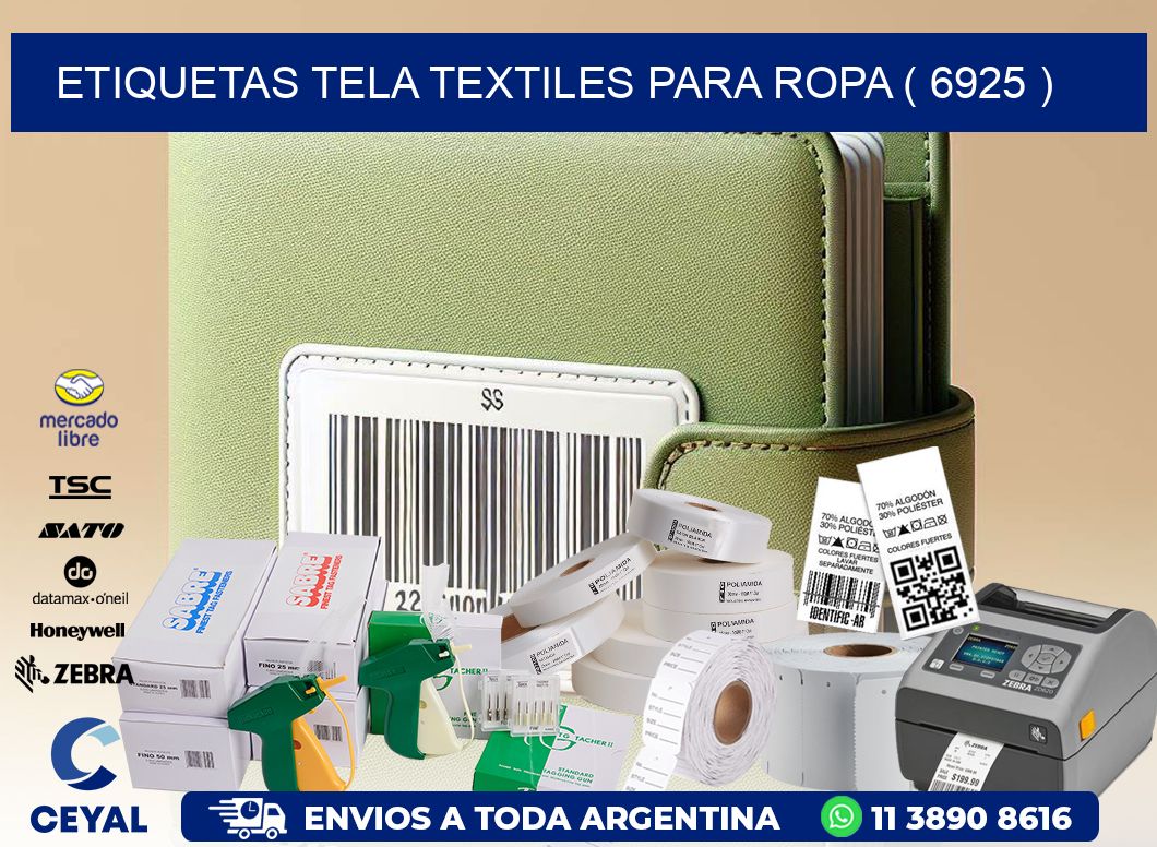 ETIQUETAS TELA TEXTILES PARA ROPA ( 6925 )