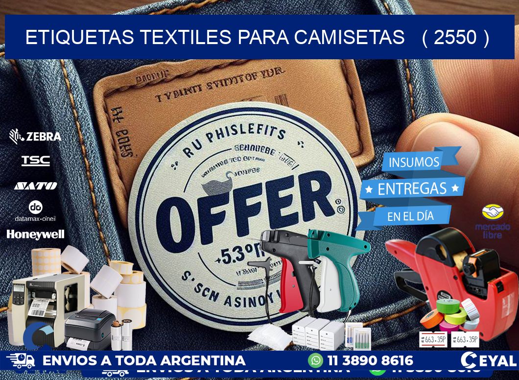 ETIQUETAS TEXTILES PARA CAMISETAS   ( 2550 )