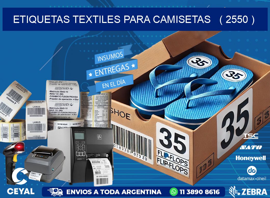 ETIQUETAS TEXTILES PARA CAMISETAS   ( 2550 )