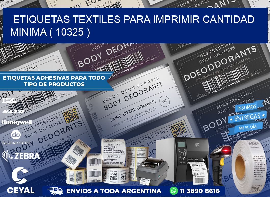 ETIQUETAS TEXTILES PARA IMPRIMIR CANTIDAD MINIMA ( 10325 )