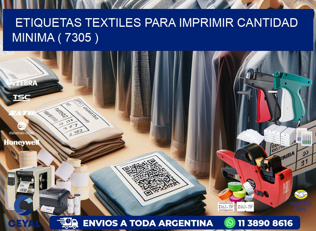 ETIQUETAS TEXTILES PARA IMPRIMIR CANTIDAD MINIMA ( 7305 )