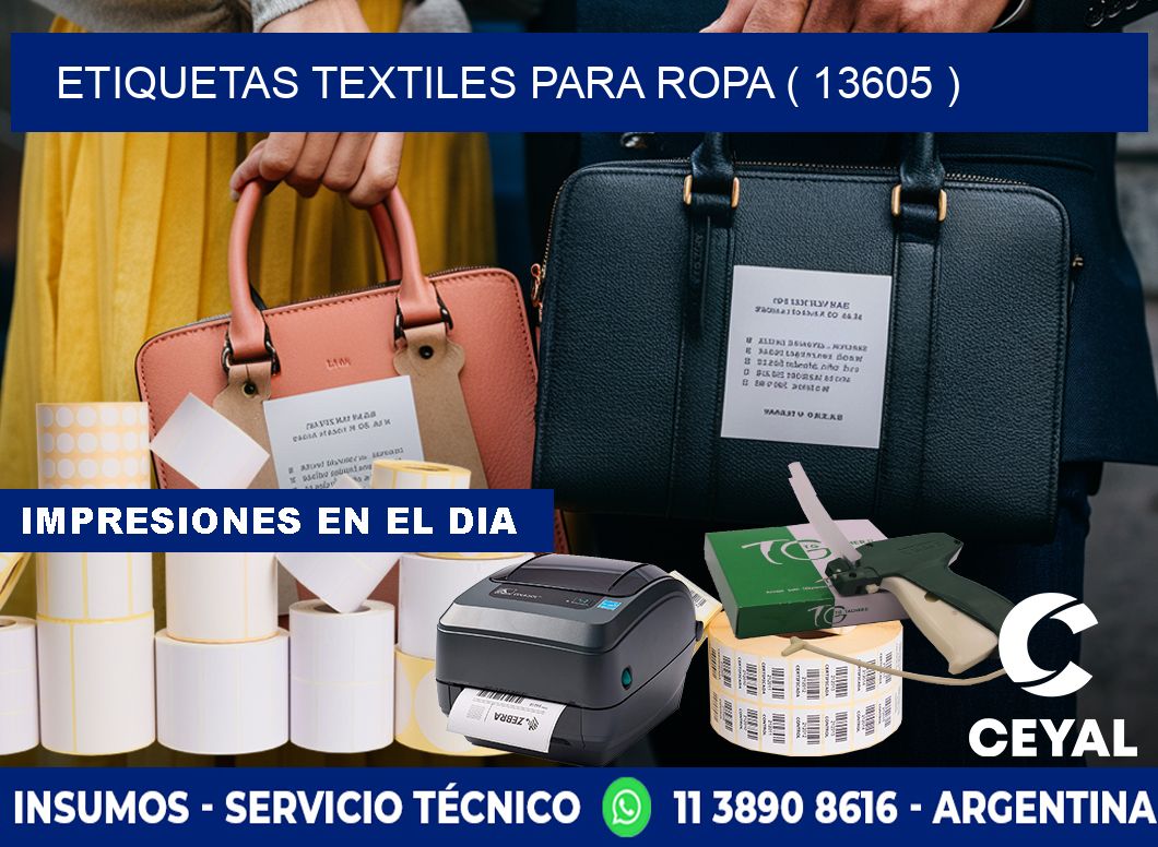 ETIQUETAS TEXTILES PARA ROPA ( 13605 )