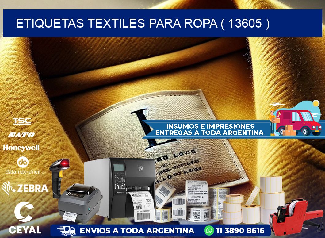 ETIQUETAS TEXTILES PARA ROPA ( 13605 )