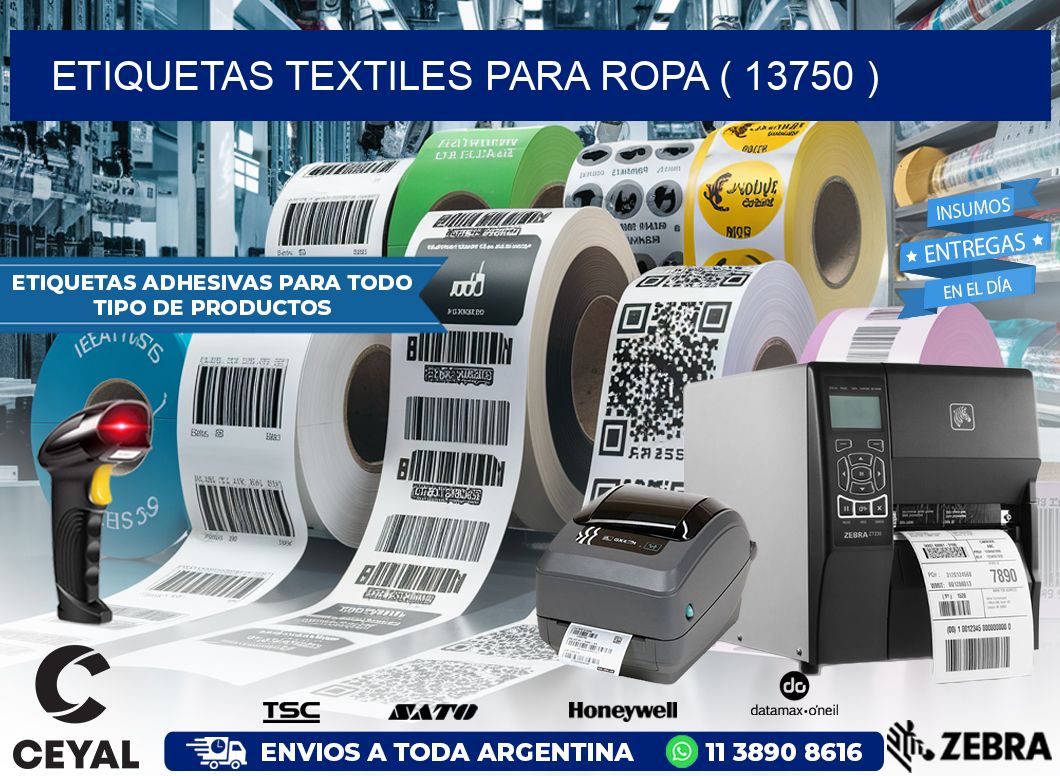 ETIQUETAS TEXTILES PARA ROPA ( 13750 )