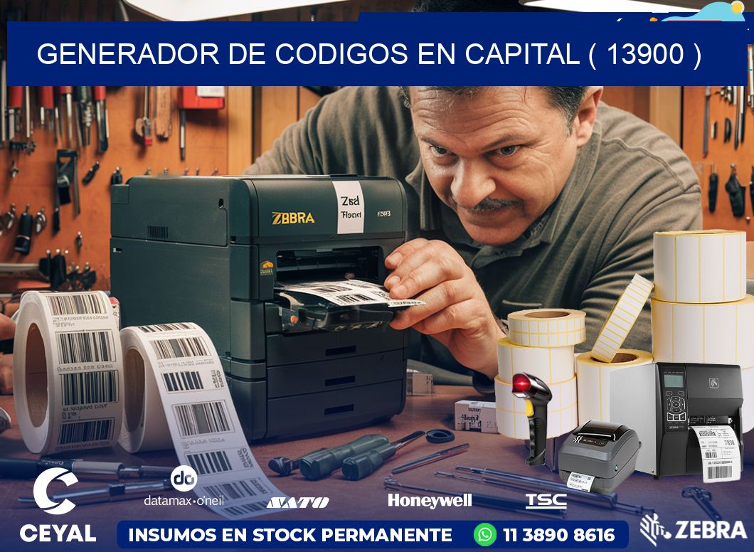 GENERADOR DE CODIGOS EN CAPITAL ( 13900 )