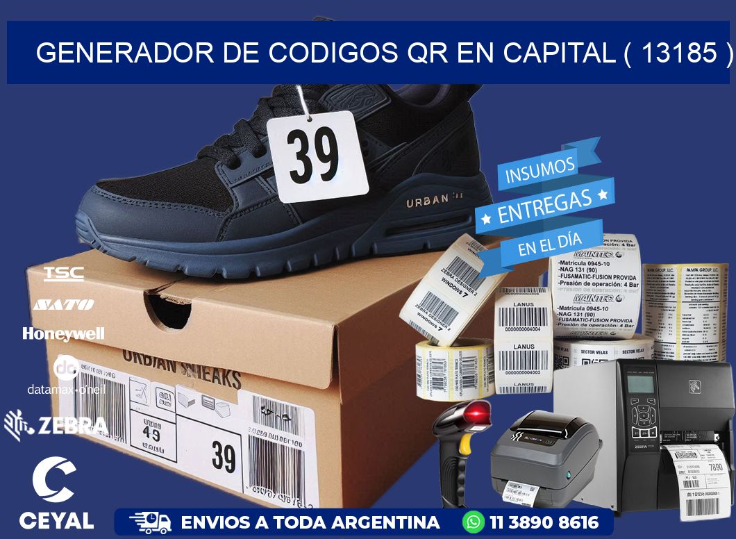 GENERADOR DE CODIGOS QR EN CAPITAL ( 13185 )