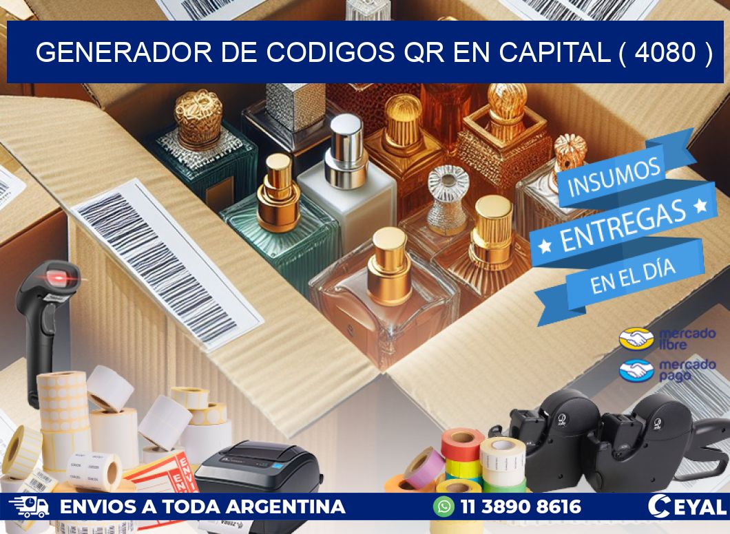 GENERADOR DE CODIGOS QR EN CAPITAL ( 4080 )