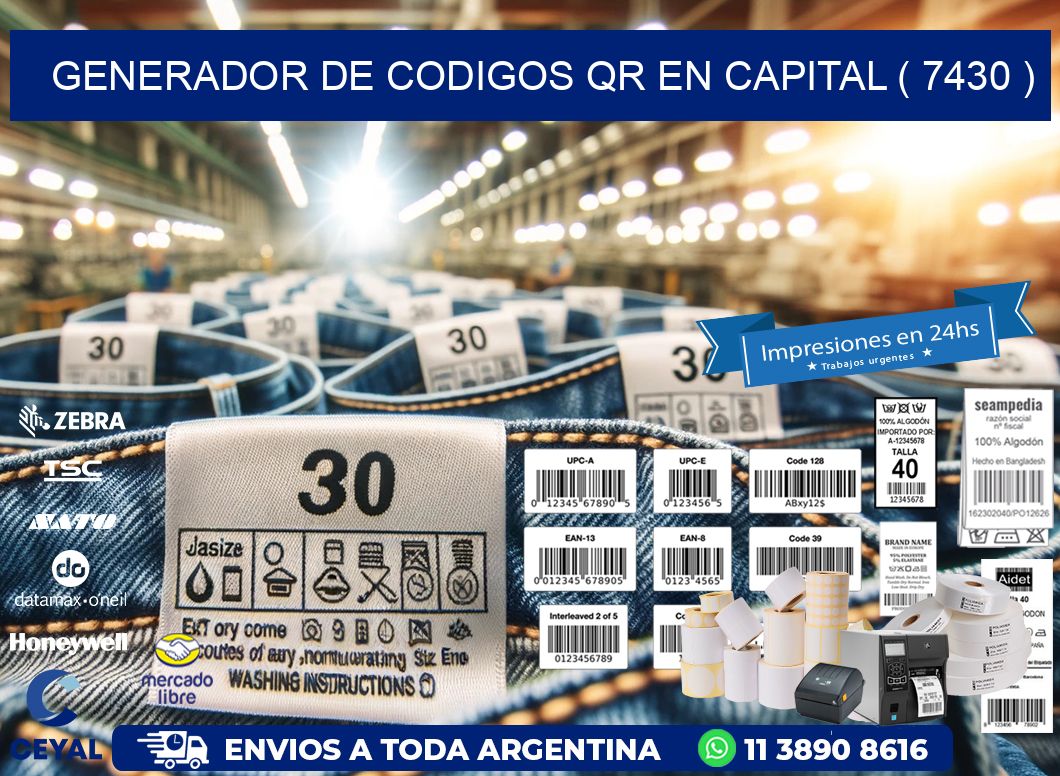 GENERADOR DE CODIGOS QR EN CAPITAL ( 7430 )
