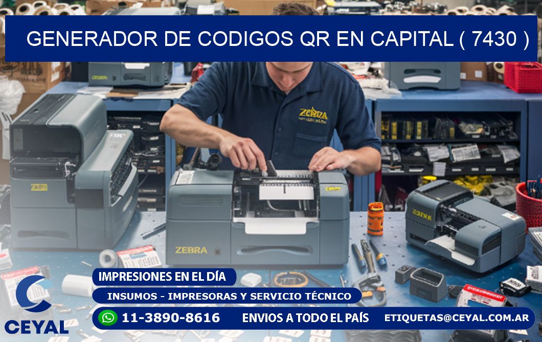 GENERADOR DE CODIGOS QR EN CAPITAL ( 7430 )