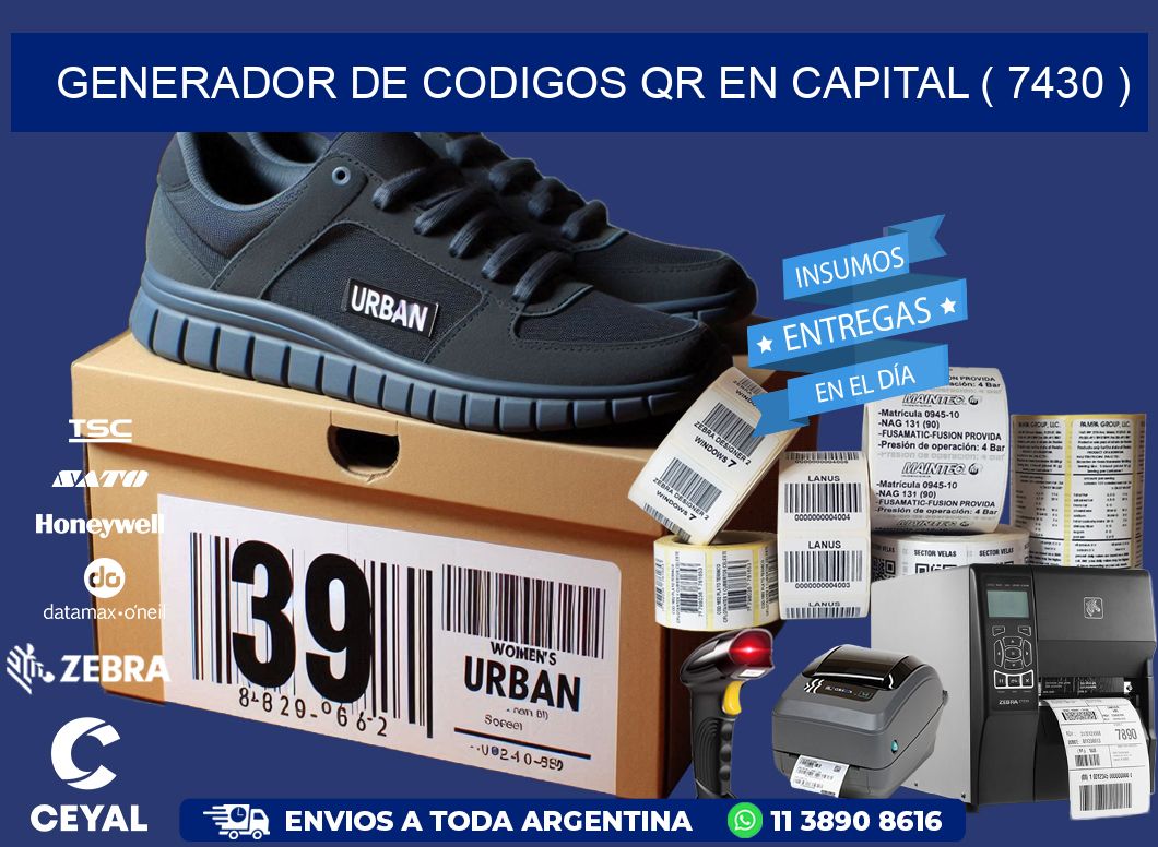 GENERADOR DE CODIGOS QR EN CAPITAL ( 7430 )