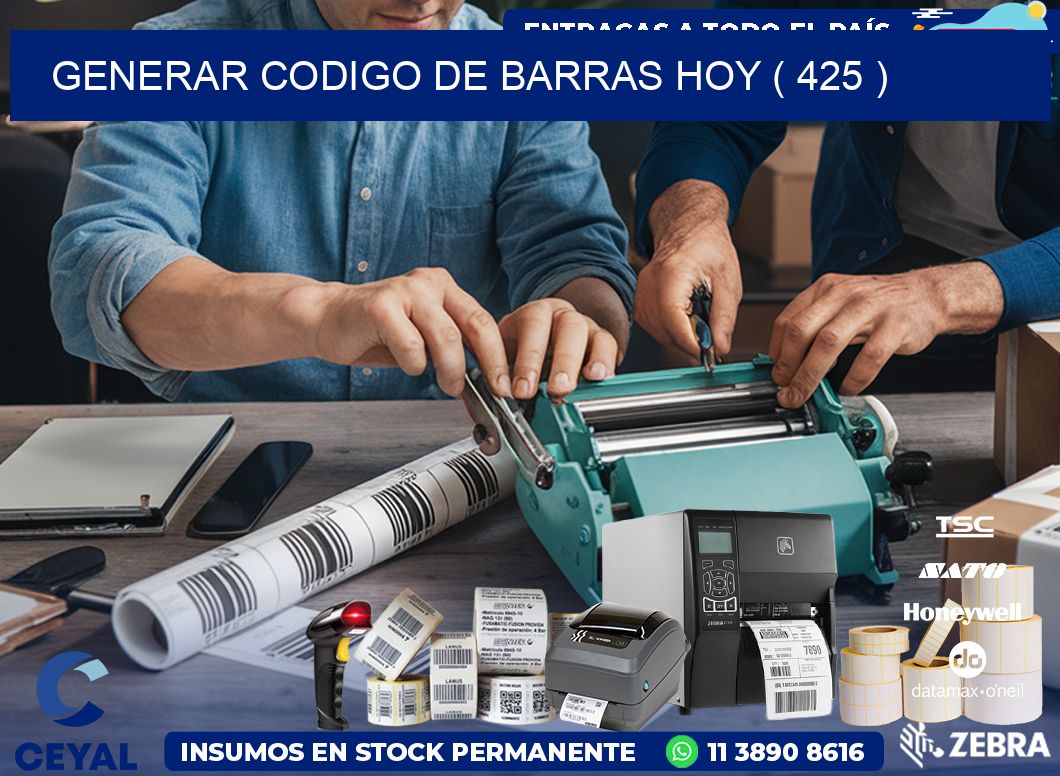GENERAR CODIGO DE BARRAS HOY ( 425 )