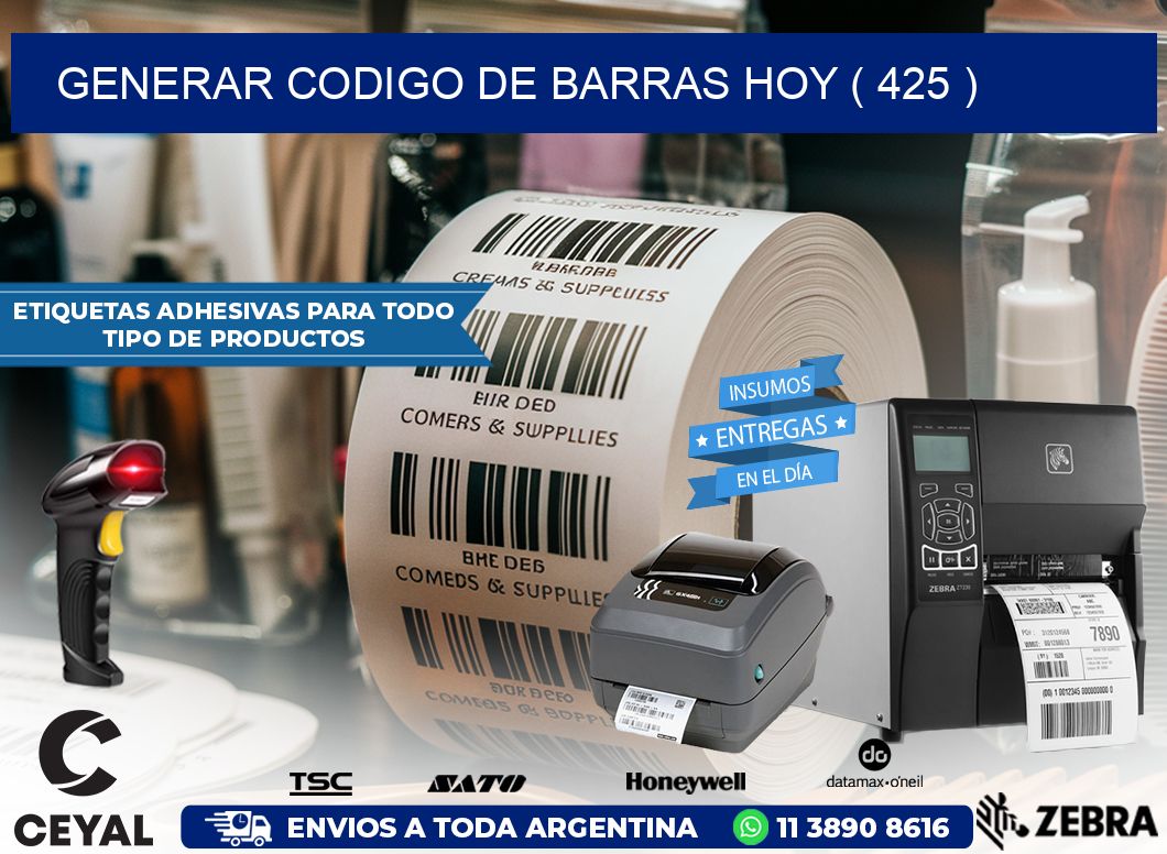 GENERAR CODIGO DE BARRAS HOY ( 425 )