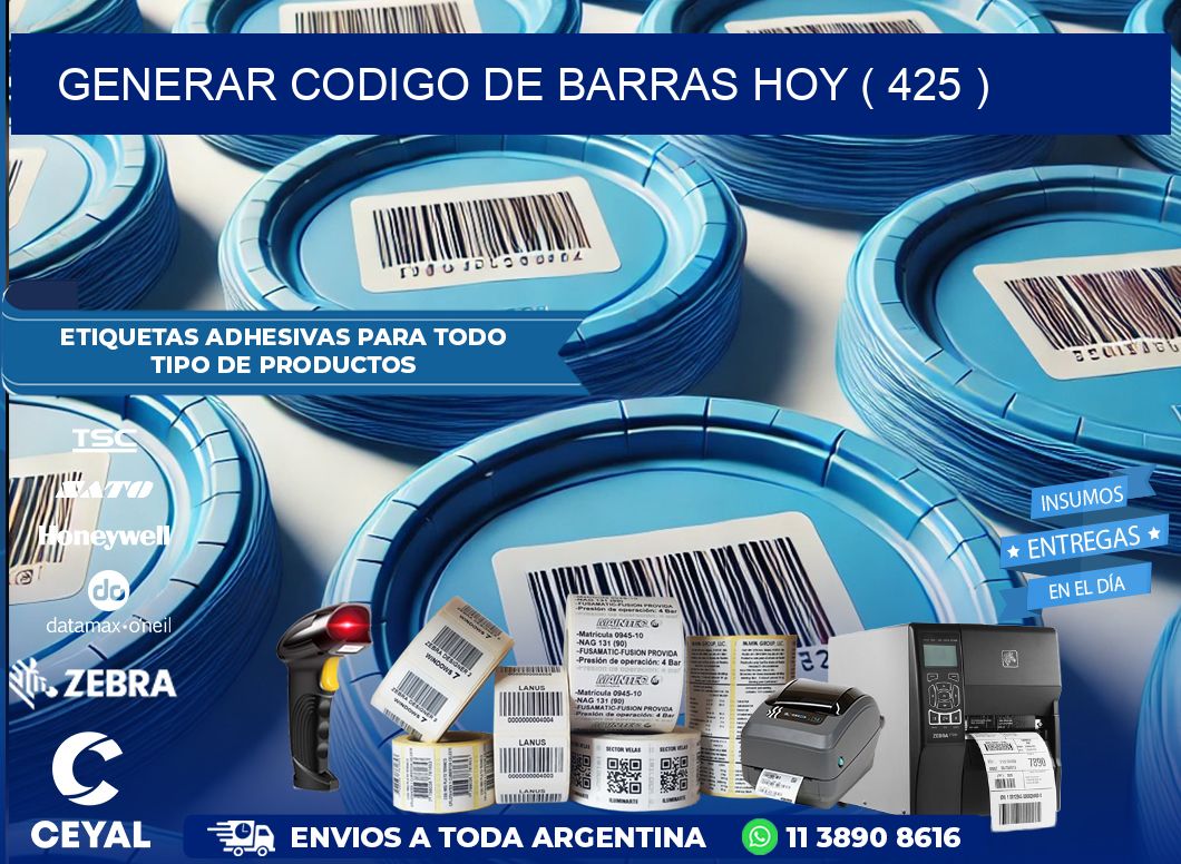 GENERAR CODIGO DE BARRAS HOY ( 425 )