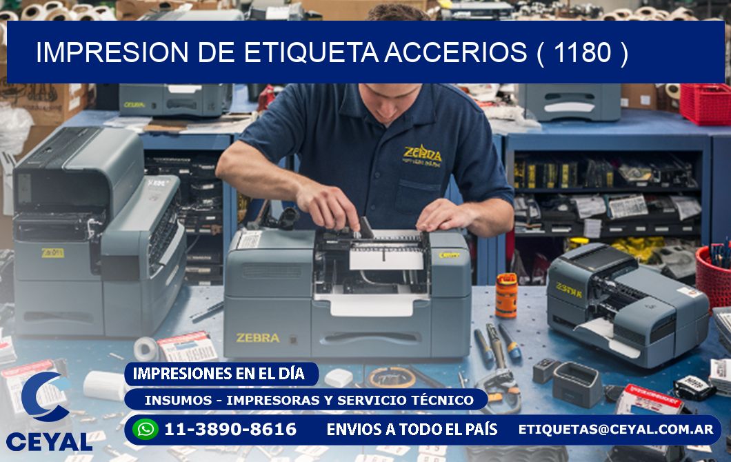 IMPRESION DE ETIQUETA ACCERIOS ( 1180 )
