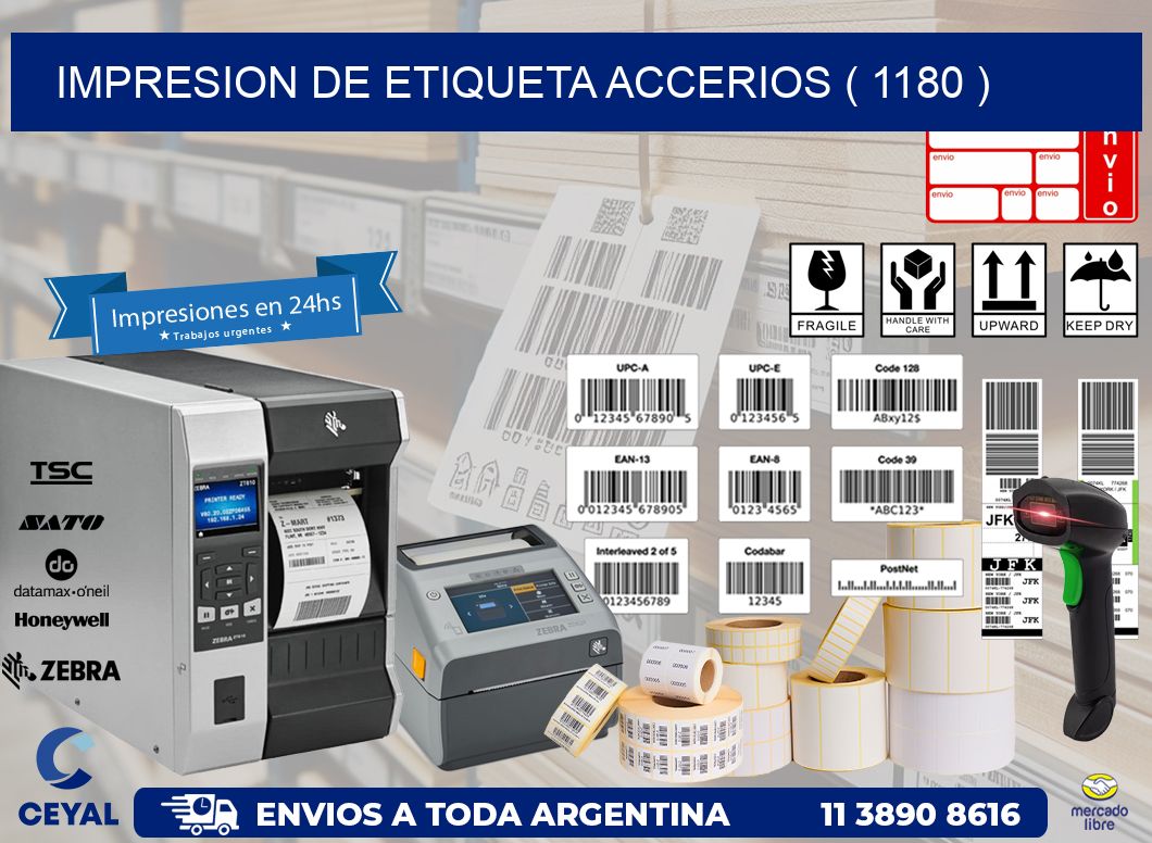 IMPRESION DE ETIQUETA ACCERIOS ( 1180 )