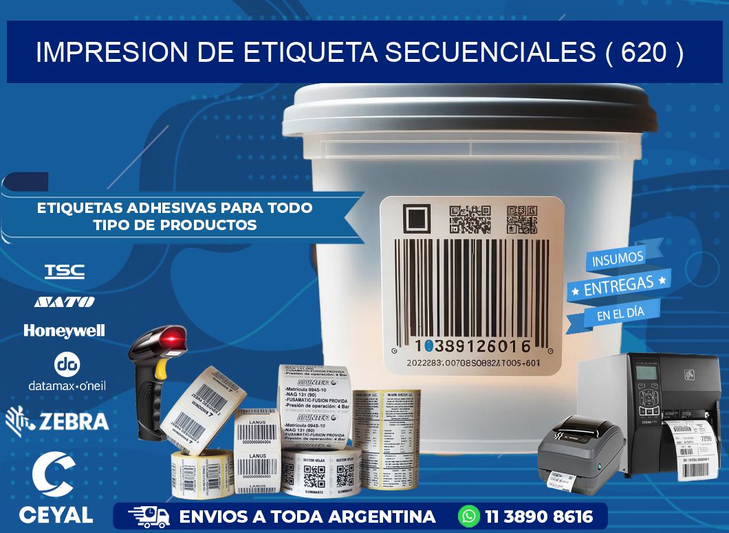 IMPRESION DE ETIQUETA SECUENCIALES ( 620 )