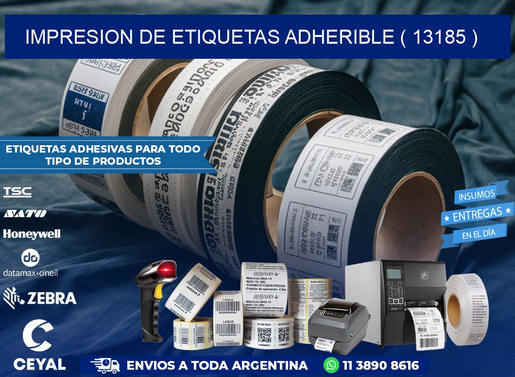 IMPRESION DE ETIQUETAS ADHERIBLE ( 13185 )