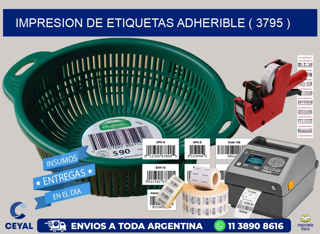 IMPRESION DE ETIQUETAS ADHERIBLE ( 3795 )