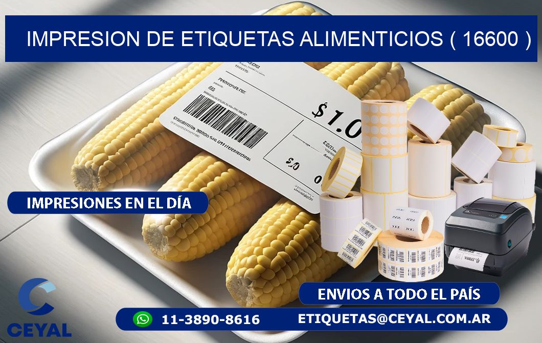 IMPRESION DE ETIQUETAS ALIMENTICIOS ( 16600 )
