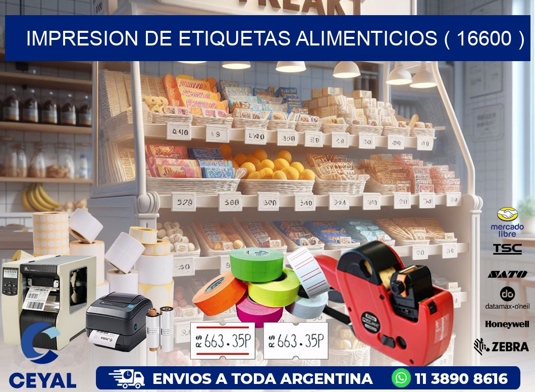 IMPRESION DE ETIQUETAS ALIMENTICIOS ( 16600 )