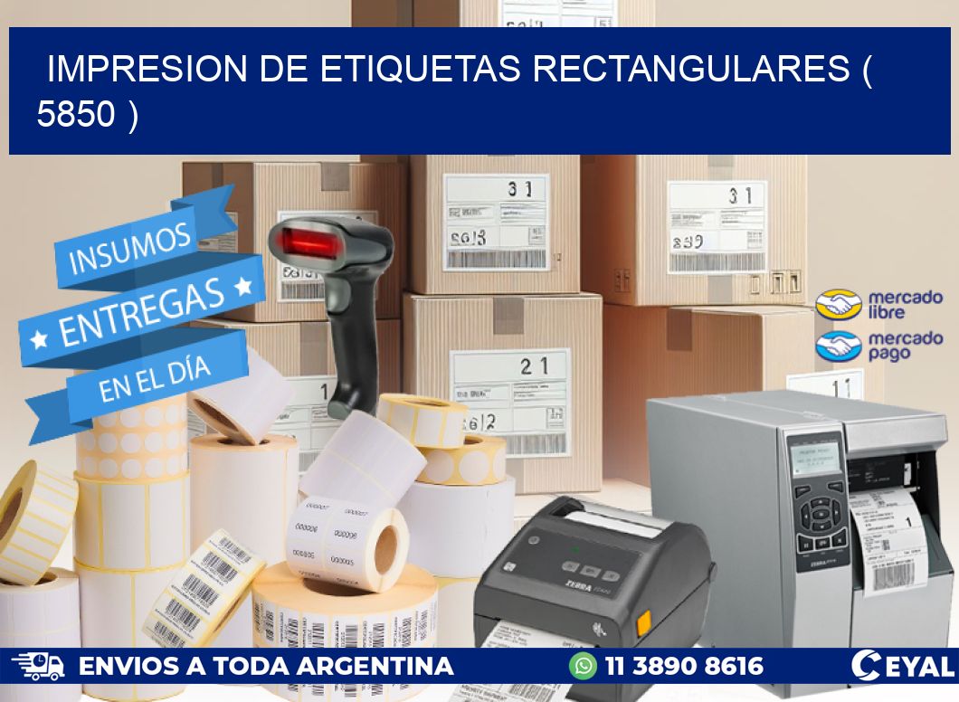 IMPRESION DE ETIQUETAS RECTANGULARES ( 5850 )