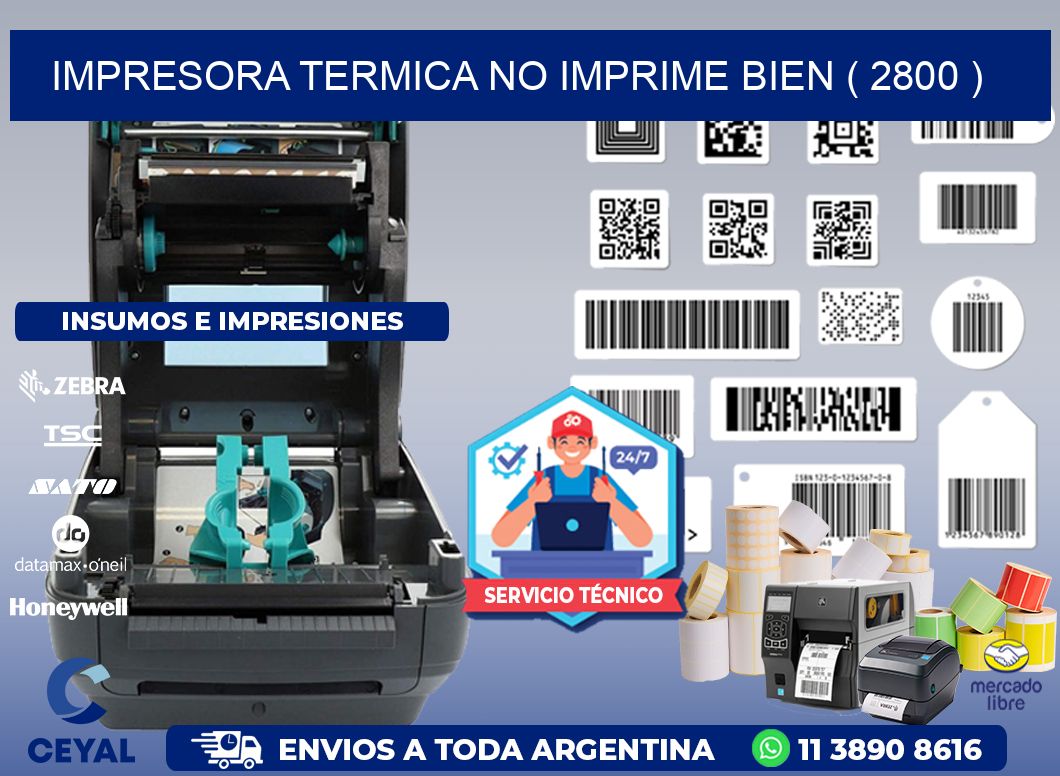 IMPRESORA TERMICA NO IMPRIME BIEN ( 2800 )