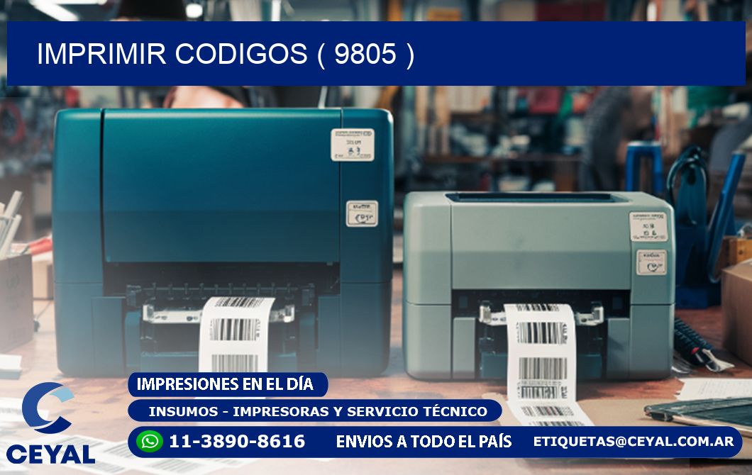 IMPRIMIR CODIGOS ( 9805 )