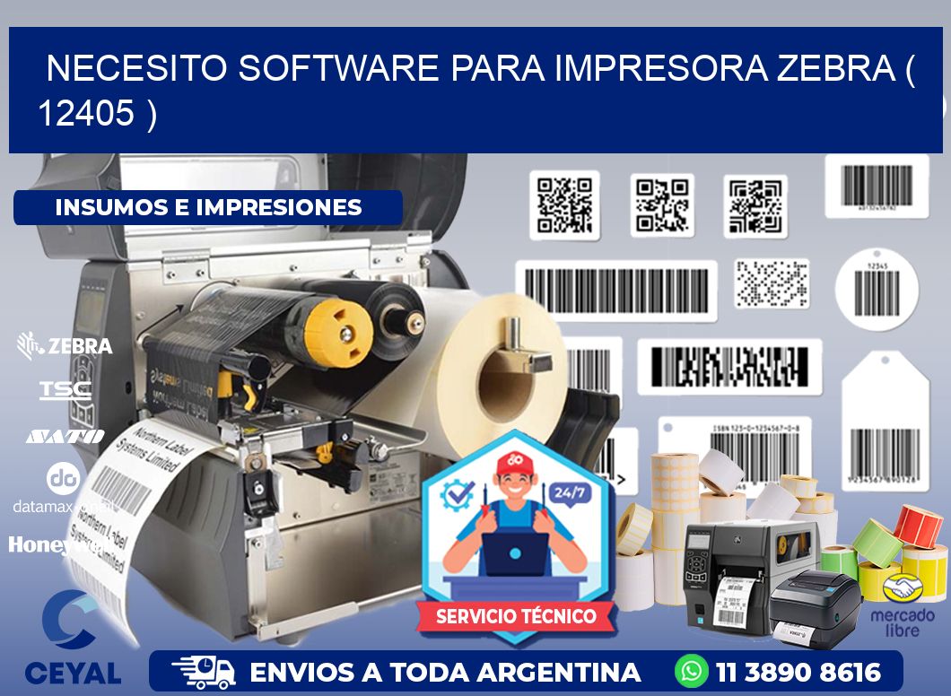 NECESITO SOFTWARE PARA IMPRESORA ZEBRA ( 12405 )