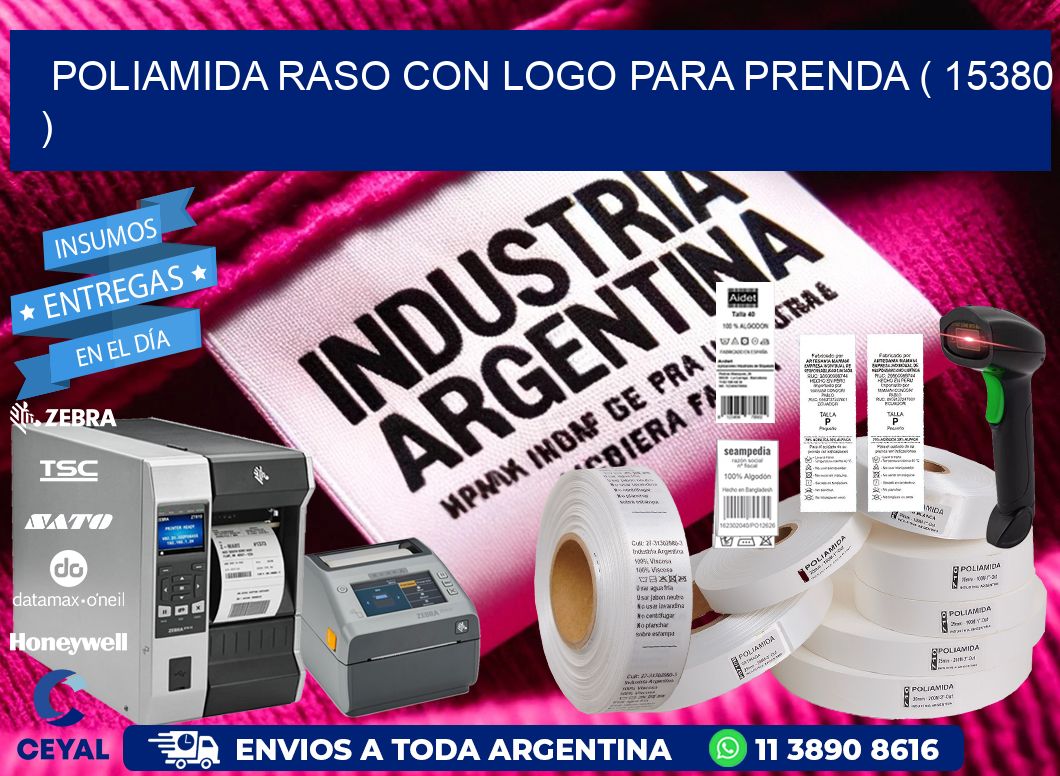 POLIAMIDA RASO CON LOGO PARA PRENDA ( 15380 )