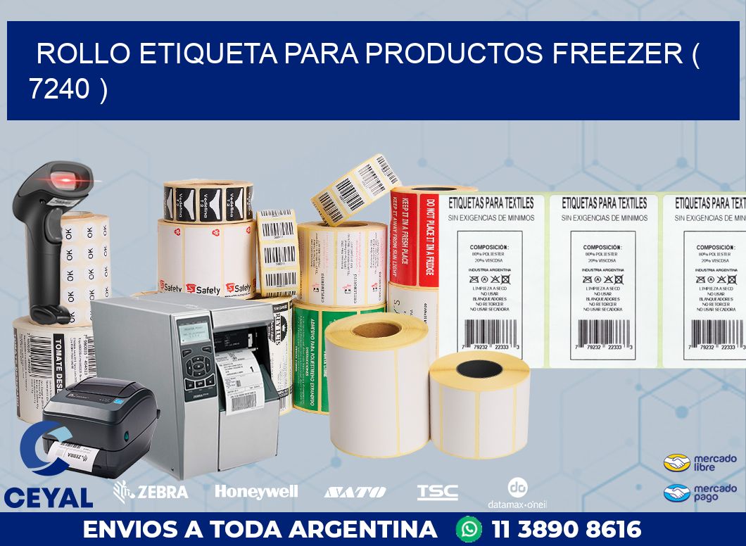 ROLLO ETIQUETA PARA PRODUCTOS FREEZER ( 7240 )