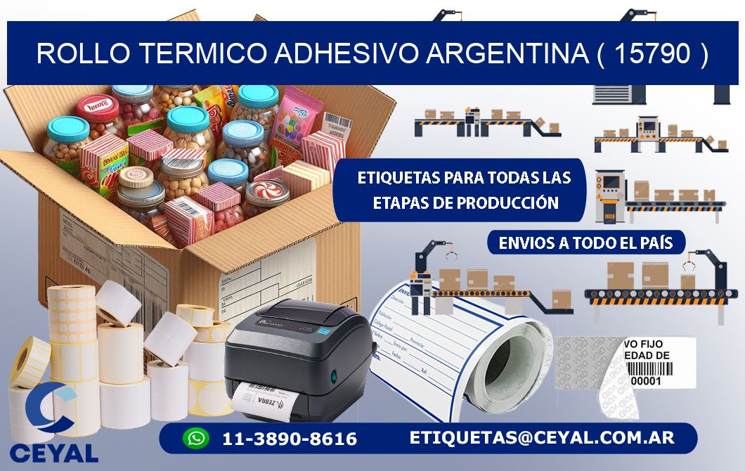 ROLLO TERMICO ADHESIVO ARGENTINA ( 15790 )