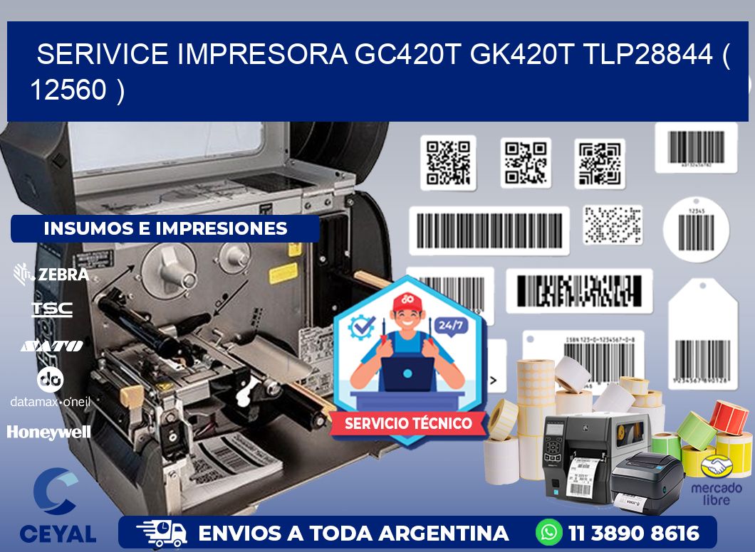 SERIVICE IMPRESORA GC420T GK420T TLP28844 ( 12560 )