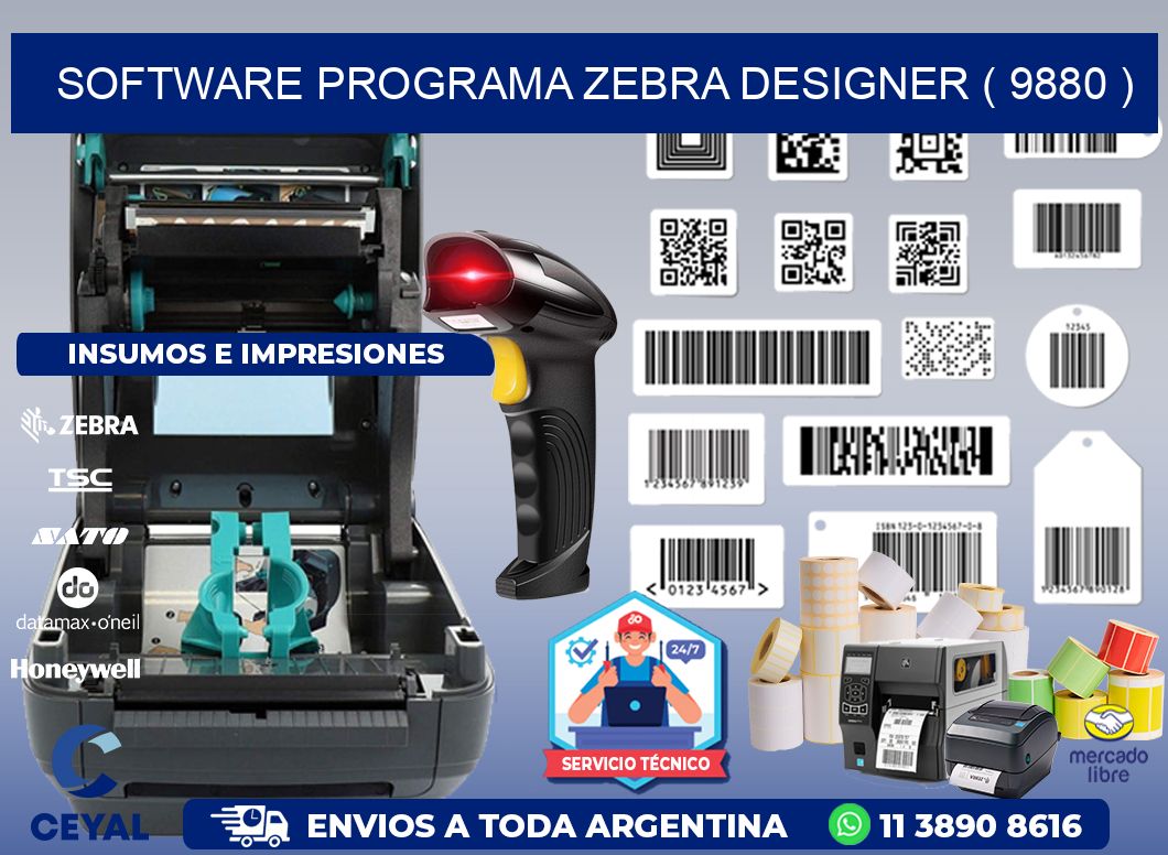 SOFTWARE PROGRAMA ZEBRA DESIGNER ( 9880 )