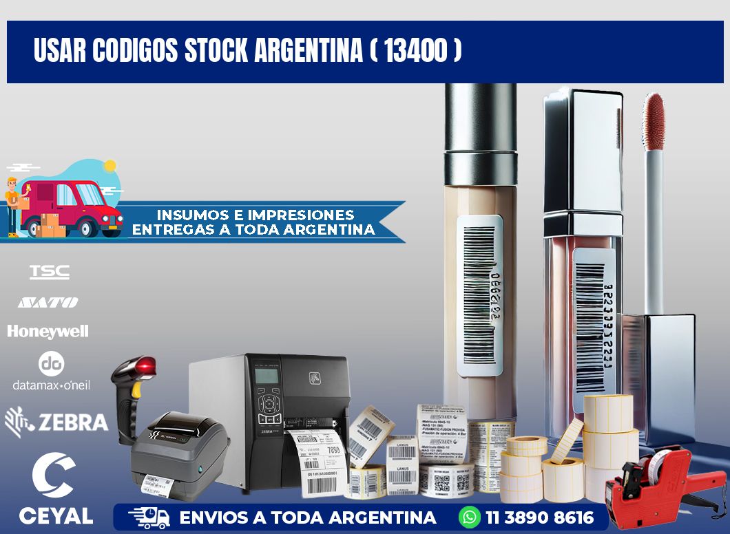 USAR CODIGOS STOCK ARGENTINA ( 13400 )