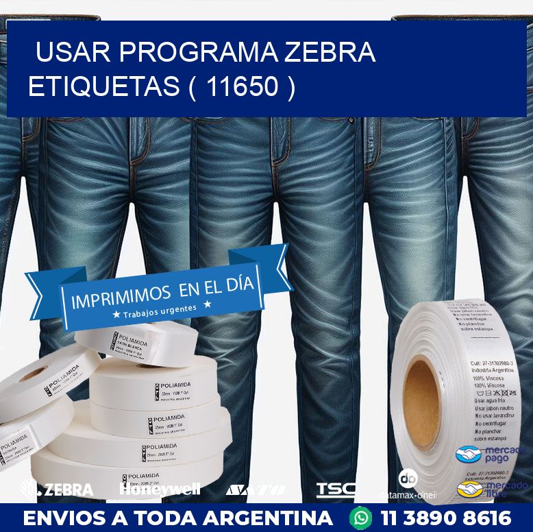 USAR PROGRAMA ZEBRA ETIQUETAS ( 11650 )