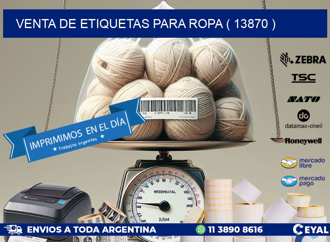 VENTA DE ETIQUETAS PARA ROPA ( 13870 )