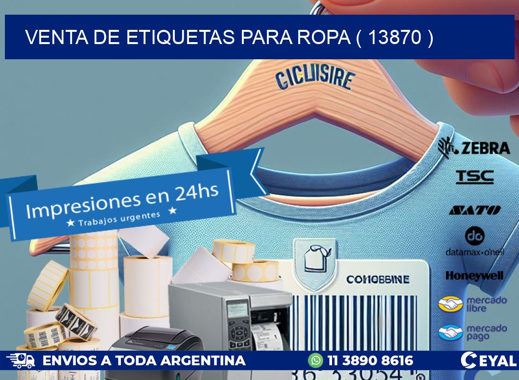 VENTA DE ETIQUETAS PARA ROPA ( 13870 )