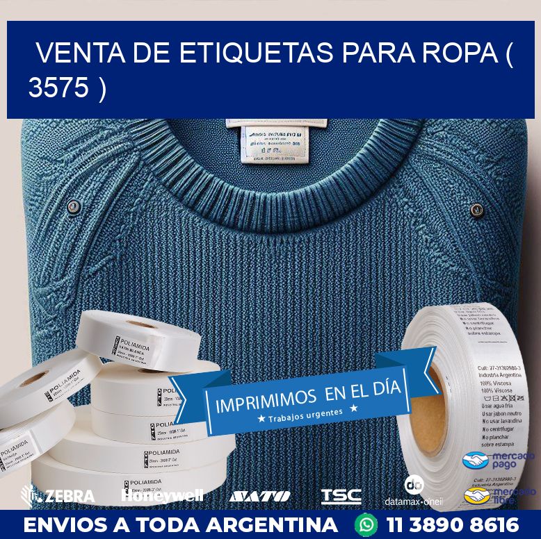 VENTA DE ETIQUETAS PARA ROPA ( 3575 )