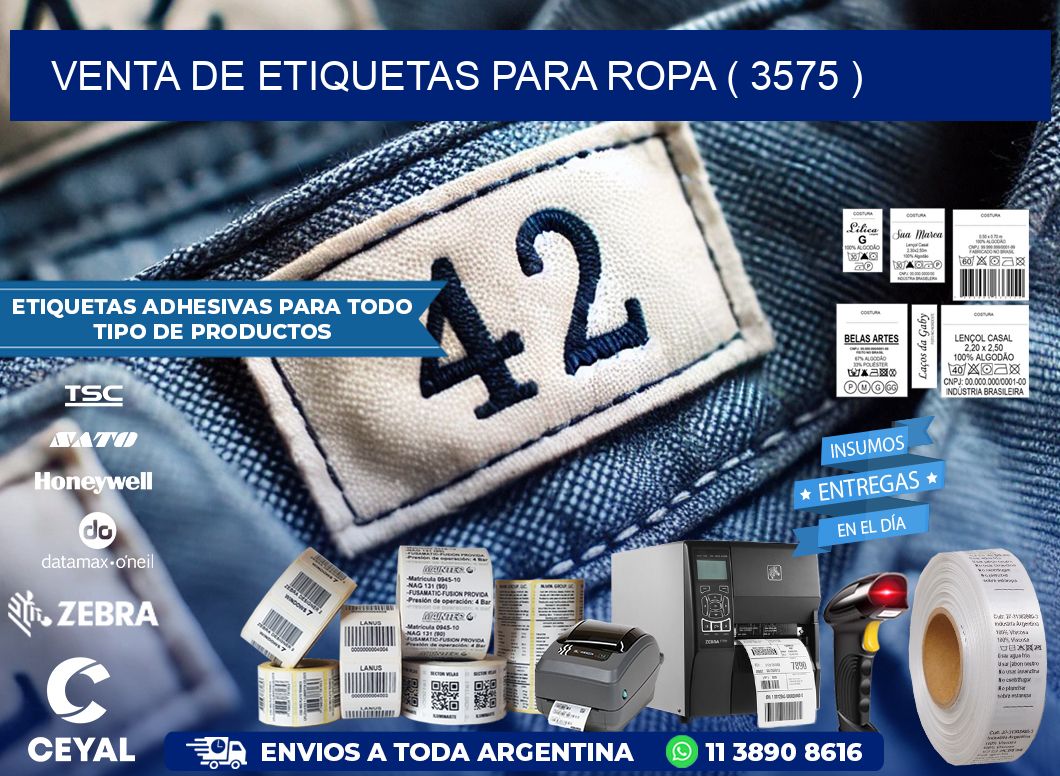 VENTA DE ETIQUETAS PARA ROPA ( 3575 )