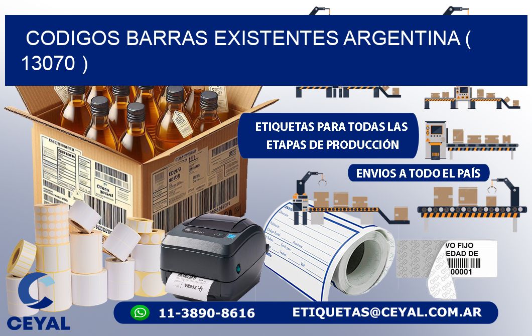 codigos barras existentes argentina ( 13070 )