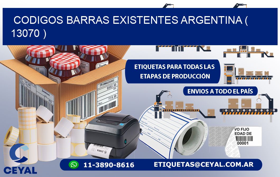 codigos barras existentes argentina ( 13070 )
