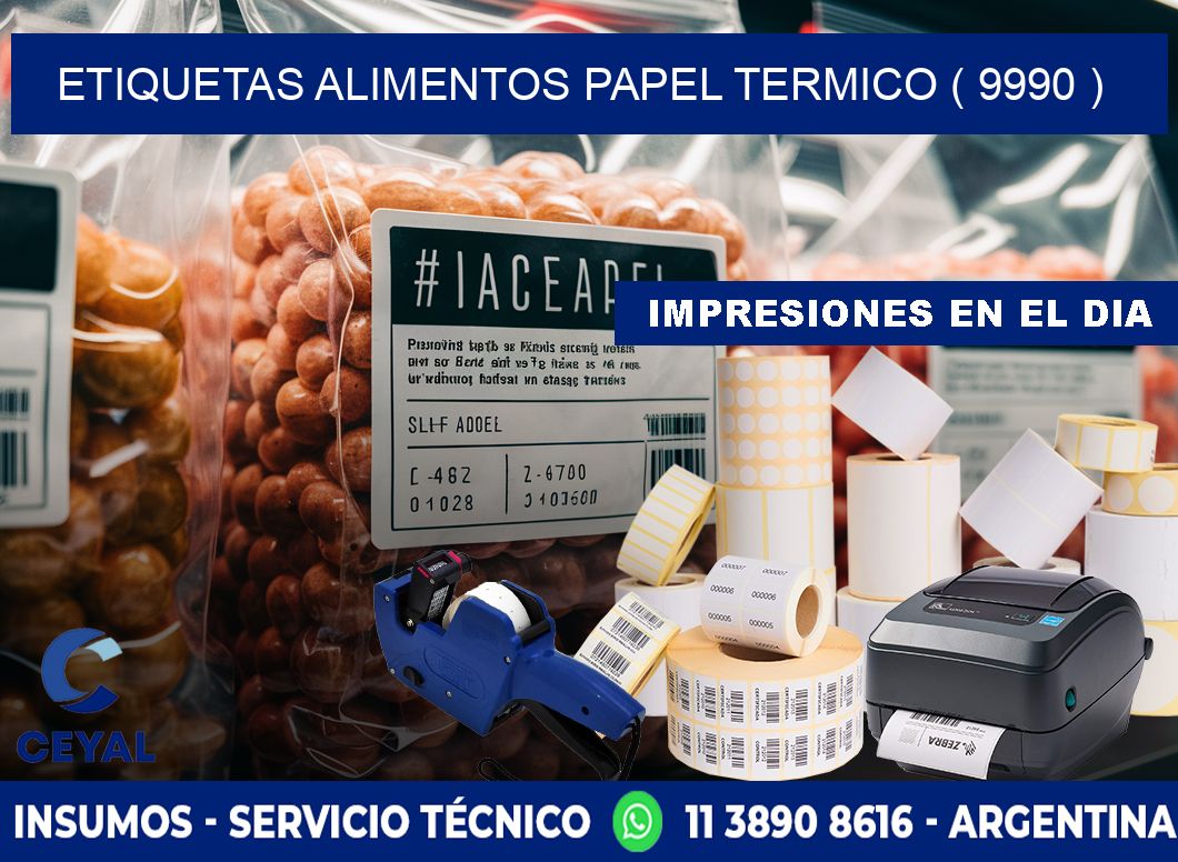 etiquetas alimentos papel termico ( 9990 )