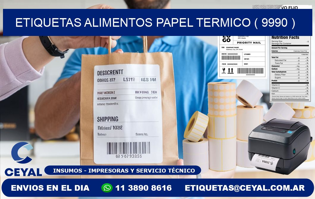 etiquetas alimentos papel termico ( 9990 )
